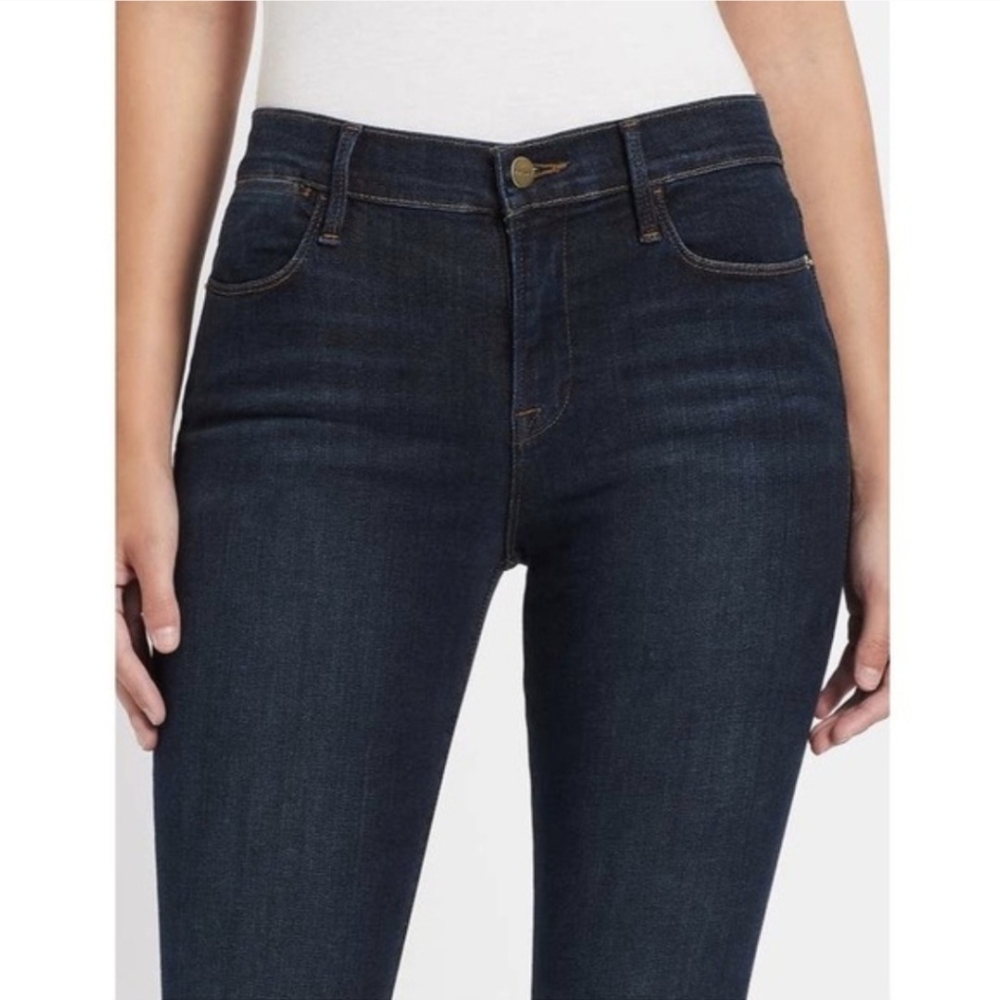 Frame Le High Harvard Dark Wash Skinny Jeans 70s Denim Gift Retro School Travel - Picture 9 of 15